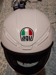 Κράνος AGV K6 S Full Face (White) - Μέγεθος Medium (M) - Με Απόδειξη