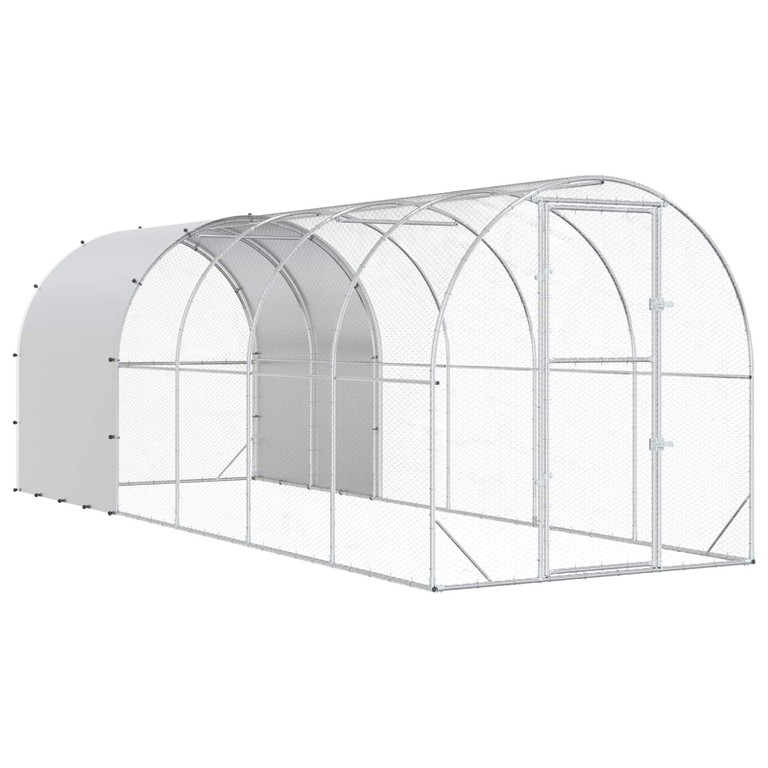 Κοτέτσι Ασημί 600 x 200 x 200 εκ. Γαλβανισμένος Χάλυβας 3434682