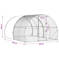 Κοτέτσι Ασημί 400 x 300 x 200 εκ Γαλβανισμένος Χάλυβας 3434696-thumb-8