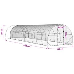 Κοτέτσι Ασημί 1200 x 300 x 200 cm Γαλβανισμένος Χάλυβας 3434700-thumb-8