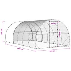 Κοτέτσι Ασημί 600 x 300 x 200 cm Γαλβανισμένος Χάλυβας 3434697-thumb-8