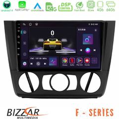 BIZZAR U-F-BM1011 F Series 8Core Android14 4+64GB BMW 1Series E81/E82/E87/E88 (MANUAL A/C) Navigation Multimedia Tablet 9" Με Carplay & Android Auto