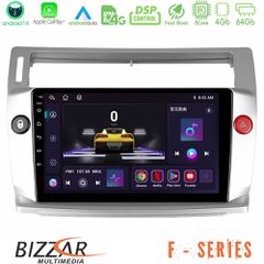 BIZZAR U-F-CT0812 F Series 8Core Android14 4+64GB Citroen C4 2004-2010 Navigation Multimedia Tablet 9" Με Carplay & Android Auto