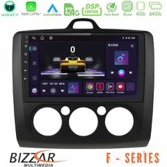 BIZZAR U-F-FD0041MB F Series 8Core Android14 4+64GB Ford Focus Manual AC Navigation Multimedia Tablet 9" (Μαύρο Χρώμα) Με Carplay & Android Auto