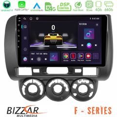 BIZZAR U-F-HD0589 F Series 8Core Android14 4+64GB Honda Jazz 2002-2008 (Manual A/C) Navigation Multimedia Tablet 9" Με Carplay & Android Auto
