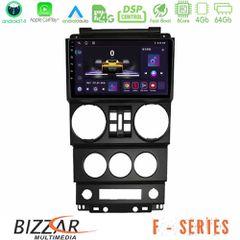BIZZAR U-F-JP023N F Series 8Core Android14 4+64GB Jeep Wrangler 2008-2010 Navigation Multimedia Tablet 9" Με Carplay & Android Auto