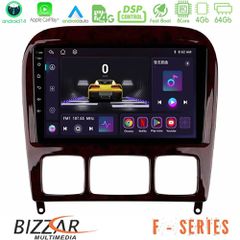 BIZZAR U-F-MB0765 F Series 8Core Android14 4+64GB Mercedes S Class 1999-2004 (W220) Navigation Multimedia Tablet 9" Με Carplay & Android Auto