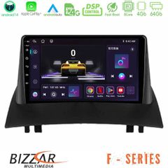 BIZZAR U-F-RN0717 F Series 8Core Android14 4+64GB Renault Megane 2 2002-2008 Navigation Multimedia Tablet 9" Με Carplay & Android Auto