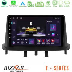 BIZZAR U-F-RN0718 F Series 8Core Android14 4+64GB Renault Megane 3 2009-2013 Navigation Multimedia Tablet 9" Με Carplay & Android Auto