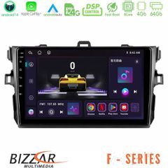 BIZZAR U-F-TY0502 F Series 8Core Android14 4+64GB Toyota Corolla 2007-2012 Navigation Multimedia Tablet 9" Με Carplay & Android Auto