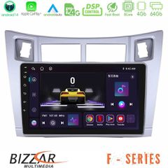 BIZZAR U-F-TY626S F Series 8Core Android14 4+64GB Toyota Yaris Navigation Multimedia Tablet 9" (Ασημί Χρώμα) Με Carplay & Android Auto