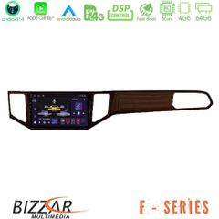 BIZZAR U-F-VW0135BR F Series 8Core Android14 4+64GB VW Sportsvan 2014-2020 Navigation Multimedia Tablet 9" (Ξύλινη απόχρωση) Με Carplay & Android Auto