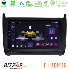 BIZZAR U-F-VW6901BL F Series 8Core Android14 4+64GB Vw Polo 2009-2014 Navigation Multimedia Tablet 9" Με Carplay & Android Auto