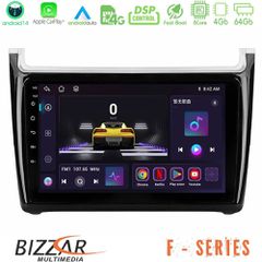 BIZZAR U-F-VW6901PB F Series 8Core Android14 4+64GB Vw Polo 2014-2017 Navigation Multimedia Tablet 9" Με Carplay & Android Auto