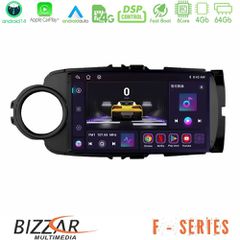 BIZZAR U-F-TY0635 F Series 8Core Android14 4+64GB Toyota Yaris Navigation Multimedia Tablet 9" (Μαύρο Χρώμα) Με Carplay & Android Auto