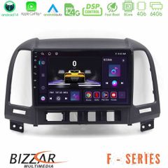 BIZZAR U-F-HY0624 F Series 8Core Android14 4+64GB Hyundai Santa Fe 2006-2013 Navigation Multimedia Tablet 9" Με Carplay & Android Auto