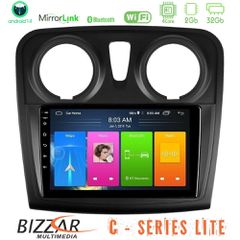 BIZZAR U-C-DC0621 C Series Lite 4Core Android14 2+32GB Dacia Sandero 2014-2020 Navigation Multimedia Tablet 9"