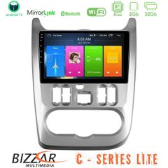 BIZZAR U-C-DC0766 C Series Lite 4Core Android14 2+32GB Dacia Duster/Sandero/Logan Navigation Multimedia Tablet 9"