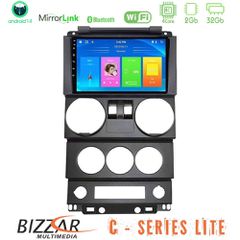 BIZZAR U-C-JP022N C Series Lite 4Core Android14 2+32GB Jeep Wrangler 2Door 2008-2010 Navigation Multimedia Tablet 9"