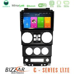 BIZZAR U-C-JP023N C Series Lite 4Core Android14 2+32GB Jeep Wrangler 2008-2010 Navigation Multimedia Tablet 9"