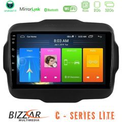 BIZZAR U-C-JP134 C Series Lite 4Core Android14 2+32GB Jeep Renegade 2015-2019 Navigation Multimedia Tablet 9"