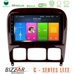 BIZZAR U-C-MB0765 C Series Lite 4Core Android14 2+32GB Mercedes S Class 1999-2004 (W220) Navigation Multimedia Tablet 9"