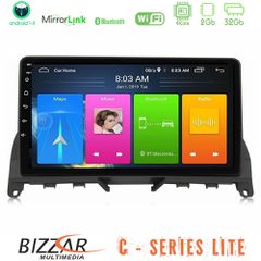 BIZZAR U-C-MB0842 C Series Lite 4Core Android14 2+32GB Mercedes C Class W204 Navigation Multimedia Tablet 9"