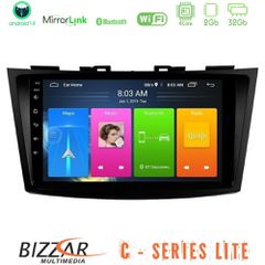 BIZZAR U-C-SZ523 C Series Lite 4Core Android14 2+32GB Suzuki Swift 2011-2016 Navigation Multimedia Tablet 9"