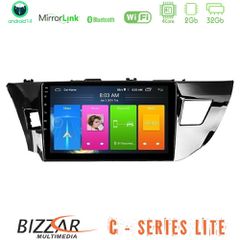 BIZZAR U-C-TY0008 C Series Lite 4Core Android14 2+32GB Toyota Corolla 2014-2016 Navigation Multimedia Tablet 9"