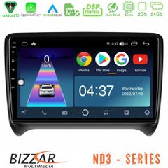 BIZZAR U-ND3-AU0828 ND3 Series 8Core Android15 2+64GB Audi TT B7 Navigation Multimedia Tablet 9"