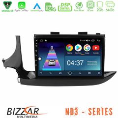 BIZZAR U-ND3-OP0101 ND3 Series 8Core Android15 2+64GB Opel Mokka 2016-2020 Navigation Multimedia Tablet 9"