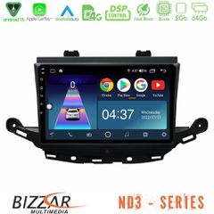BIZZAR U-ND3-OP0113 ND3 Series 8Core Android15 2+64GB Opel Astra K 2015-2019 Navigation Multimedia Tablet 9"