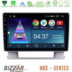 BIZZAR U-ND3-OP0367 ND3 Series 8Core Android15 2+64GB Opel Astra J 2010-2014 Navigation Multimedia Tablet 9"