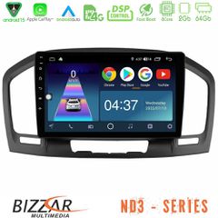 BIZZAR U-ND3-OP0462 ND3 Series 8Core Android15 2+64GB Opel Insignia 2008-2013 Navigation Multimedia Tablet 9"