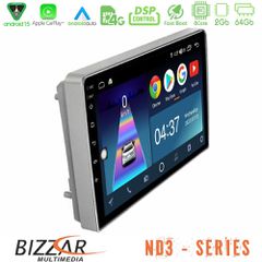 BIZZAR U-ND3-OP0697 ND3 Series 8Core Android15 2+64GB Opel Astra/Corsa/Antara/Zafira Navigation Multimedia Tablet 9"