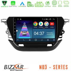 BIZZAR U-ND3-OP1740 ND3 Series 8Core Android15 2+64GB Opel Corsa F 2019-2023 Navigation Multimedia Tablet 9"