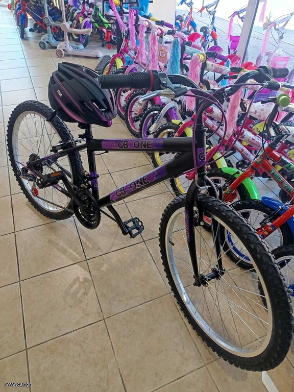 All - Mountain 2026 24" GB ΟΝΕ ΜΑΥΡΟ/ΜΩΒ 18sp + Δώρο κράνος αξίας 39€ !