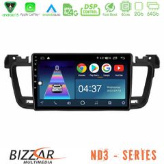 BIZZAR U-ND3-PG0704 ND3 Series 8Core Android15 2+64GB Peugeot 508 2010-2018 Navigation Multimedia Tablet 9"