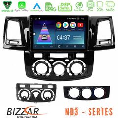 BIZZAR U-ND3-TY0571 ND3 Series 8Core Android15 2+64GB Toyota Hilux 2007-2016 Navigation Multimedia Tablet 9"