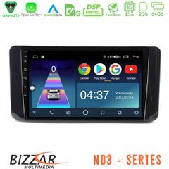 BIZZAR U-ND3-SK1131 ND3 Series 8Core Android15 2+64GB Skoda Kamiq 2019-2022 Navigation Multimedia Tablet 9"