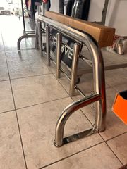 Roll bar inox 1.5 Σκέλους με σωληνωτή σχάρα Hilux Vigo 2006+
