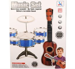 Σετ Ντραμς 5τμχ Με Κιθάρα Martin Toys
