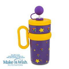 Nava Θερμός Tumbler Παιδικό Ανοξείδωτο Με Πλαστικό Καλαμάκι We Care Purple Unicorn 540ml-thumb-2