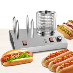 Μηχάνημα Για Hot Dog Με 4 Ράβδους Για Ψωμάκια & Θερμαντικό Για Λουκάνικα 46,7x30x38,6Cm DYNAMIC - Καινούργιο.