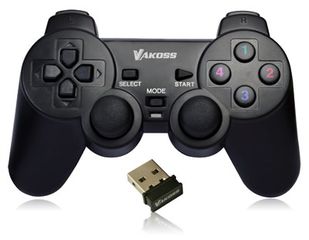Vakoss GP-4705BK Gaming Controller Black RF Gamepad Analogue / Digital PC, Playstation 3