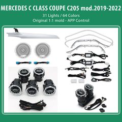 DIGITAL IQ DIQ AMBIENT 8160 (FK) - BENZ C (C205) 2DOORS (Digital iQ Ambient Light for Mercedes C (C205) 2DOORS mod. 2018-2024 with 31 Lights)