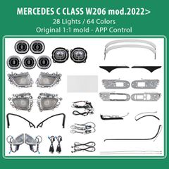 DIGITAL IQ DIQ AMBIENT 8176 CN - BENZ C (W206) (Digital iQ Ambient Light for Mercedes C (W206) mod. 2022> with 24 Lights)