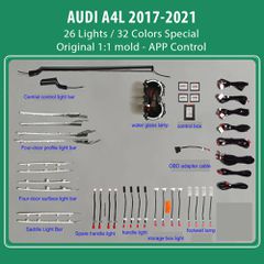 DIGITAL IQ DIQ AMBIENT AUDI A4L LASER (8W) mod. 2017-2021 (Digital iQ Ambient Light for Audi A4L mod. 2017-2021, 26 Lights)