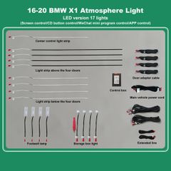 DIGITAL IQ DIQ AMBIENT BMW X1 (F48) (Digital iQ Ambient Light for BMW X1 F48 mod. 2016-2022 with 17 Lights) (Αντιγραφή)