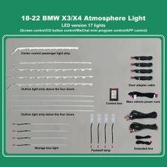 DIGITAL IQ DIQ AMBIENT BMW X3-X4 (G01) mod. 2018> (Digital iQ Ambient Light for BMW X3 - X4 mod. 2018> with 17 Lights, 11 Colours)